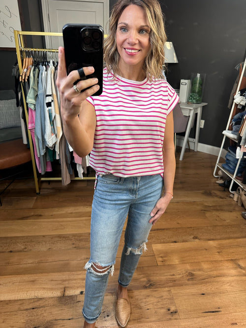Still Wondering Striped Top - Multiple Options-Les Amis T1592-Anna Kaytes Boutique, Women's Fashion Boutique in Grinnell, Iowa