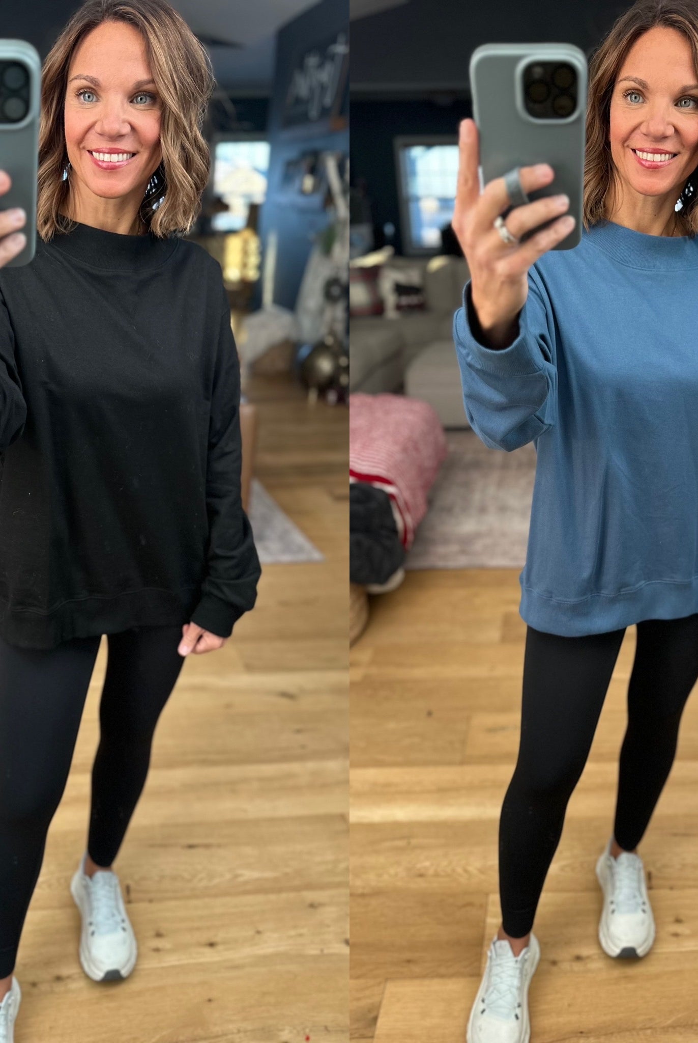 Bet On You Mock Crew Top-Sweaters-Day & Moon-Anna Kaytes Boutique, Women's Fashion Boutique in Grinnell, Iowa