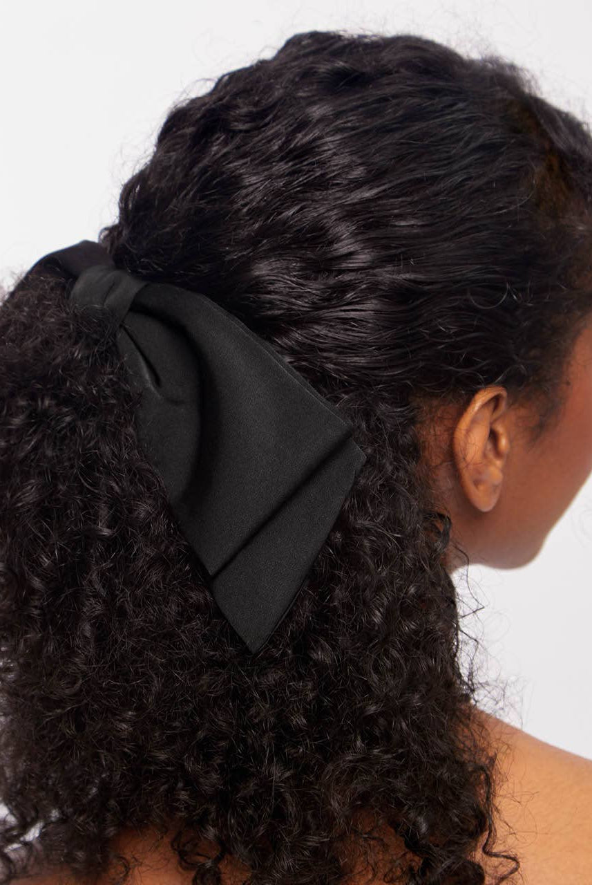 Recycled Fabric Bow Hair Clip 1pc- Black-KITSCH-Anna Kaytes Boutique, Women's Fashion Boutique in Grinnell, Iowa