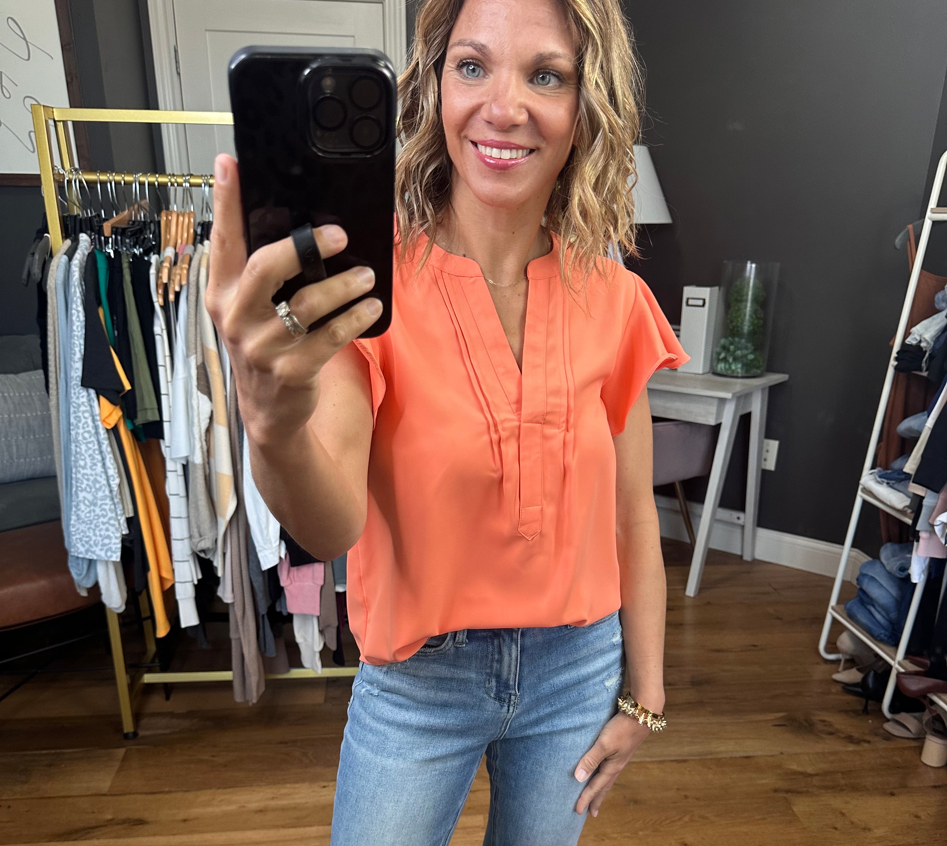 Good Side Flutter Sleeve Top - Multiple Options-Short Sleeves-Anna Kaytes Boutique-Anna Kaytes Boutique, Women's Fashion Boutique in Grinnell, Iowa