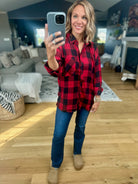 Find My Way Plaid Button-Down Top-Be Cool-Anna Kaytes Boutique, Women's Fashion Boutique in Grinnell, Iowa