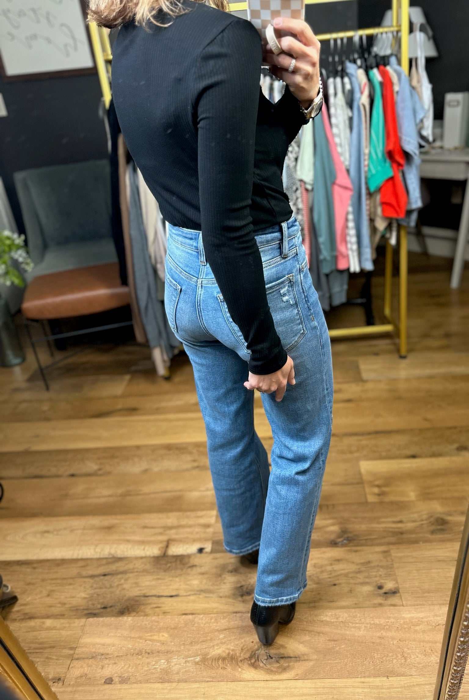 The Miley High Rise Ankle Slim Wide Leg Denim-Vervet-Anna Kaytes Boutique, Women's Fashion Boutique in Grinnell, Iowa