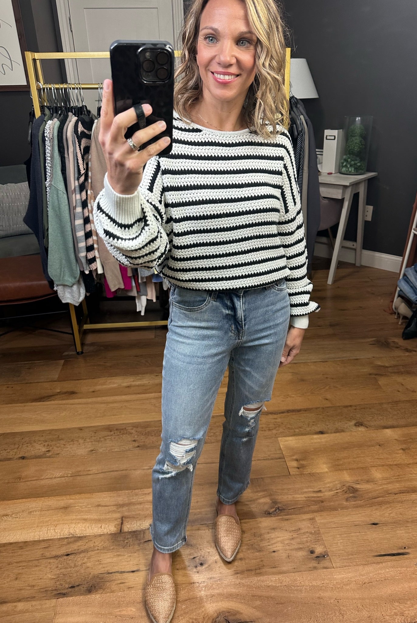 The Kelsey High-Rise Straight Crop Denim-Jeans-Loveret LV1024-Anna Kaytes Boutique, Women's Fashion Boutique in Grinnell, Iowa