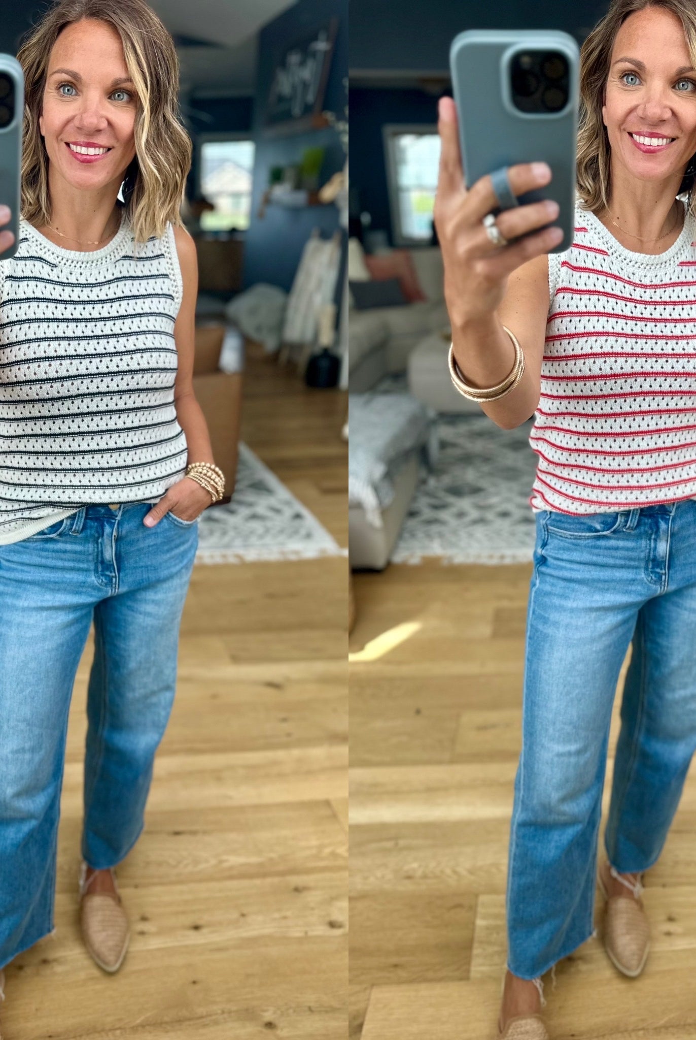 Intentional Style Striped Knit Top-Be Cool-Anna Kaytes Boutique, Women's Fashion Boutique in Grinnell, Iowa