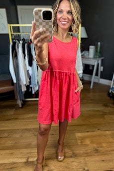 Make It Right Pocket Dress - Red-Aemi & Co-Anna Kaytes Boutique, Women's Fashion Boutique in Grinnell, Iowa