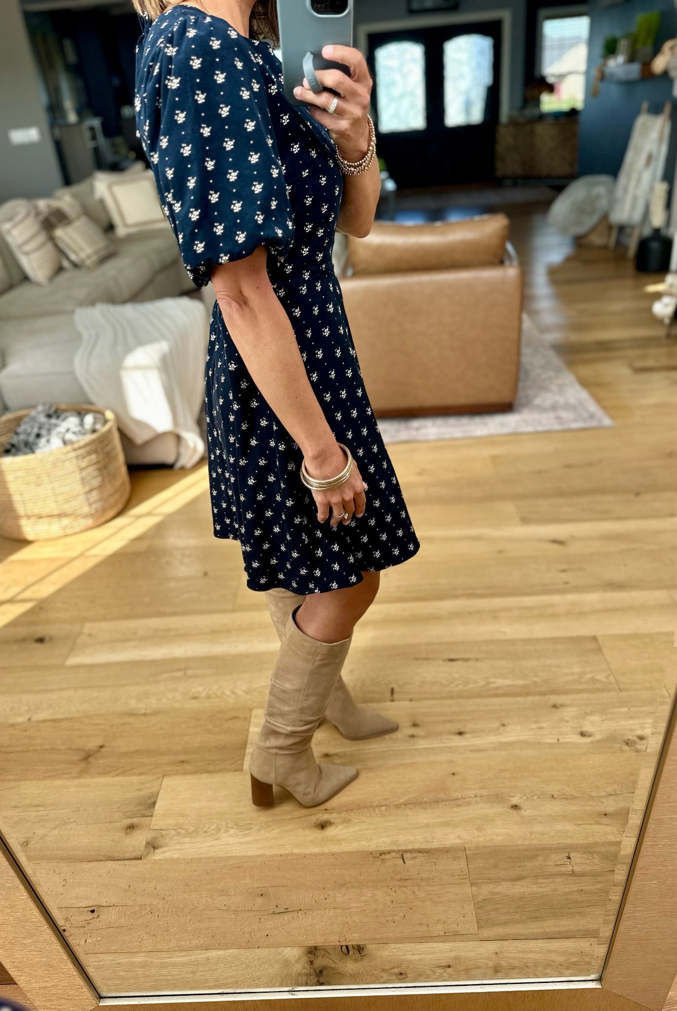 Under The Prairie Sunset Puff Sleeve Dress-Wishlist-Anna Kaytes Boutique, Women's Fashion Boutique in Grinnell, Iowa