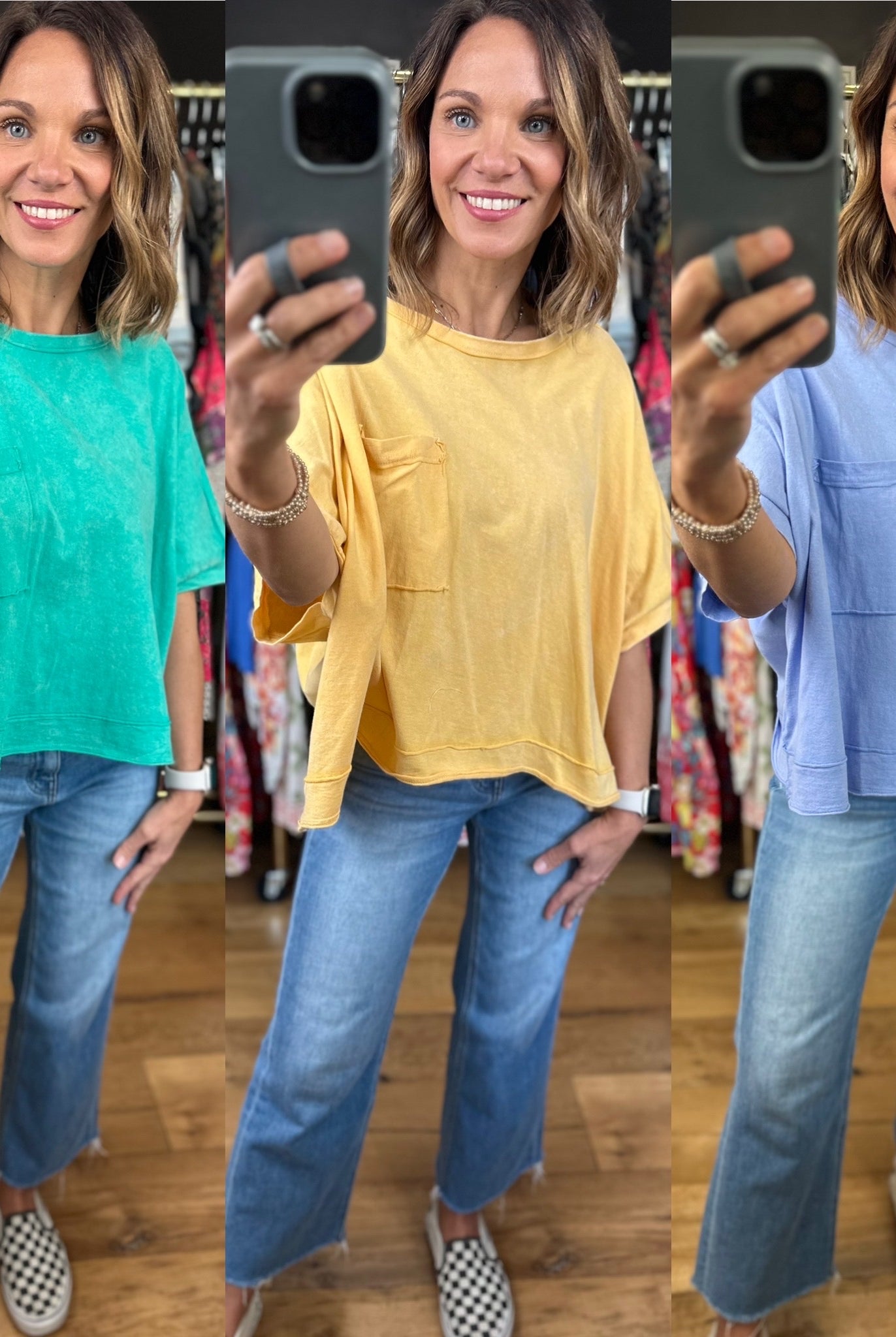 Wide Open Spaces Flowy Tee-Short Sleeves-Very J-Anna Kaytes Boutique, Women's Fashion Boutique in Grinnell, Iowa