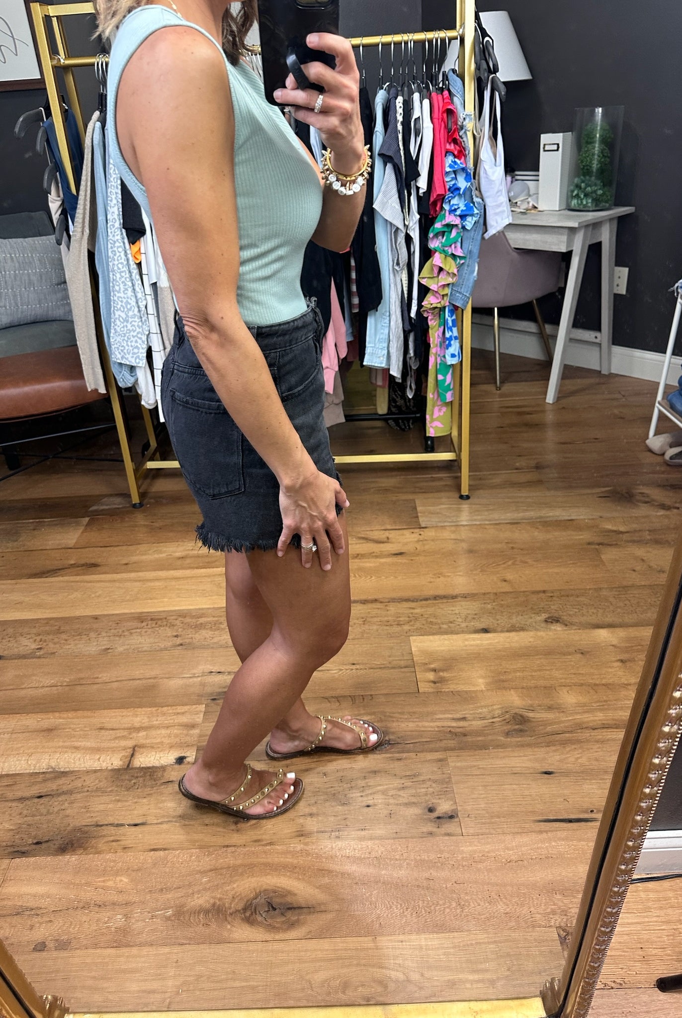 The Callie Ribbed Bodysuit - Mint-Bodysuits-Entro-Anna Kaytes Boutique, Women's Fashion Boutique in Grinnell, Iowa