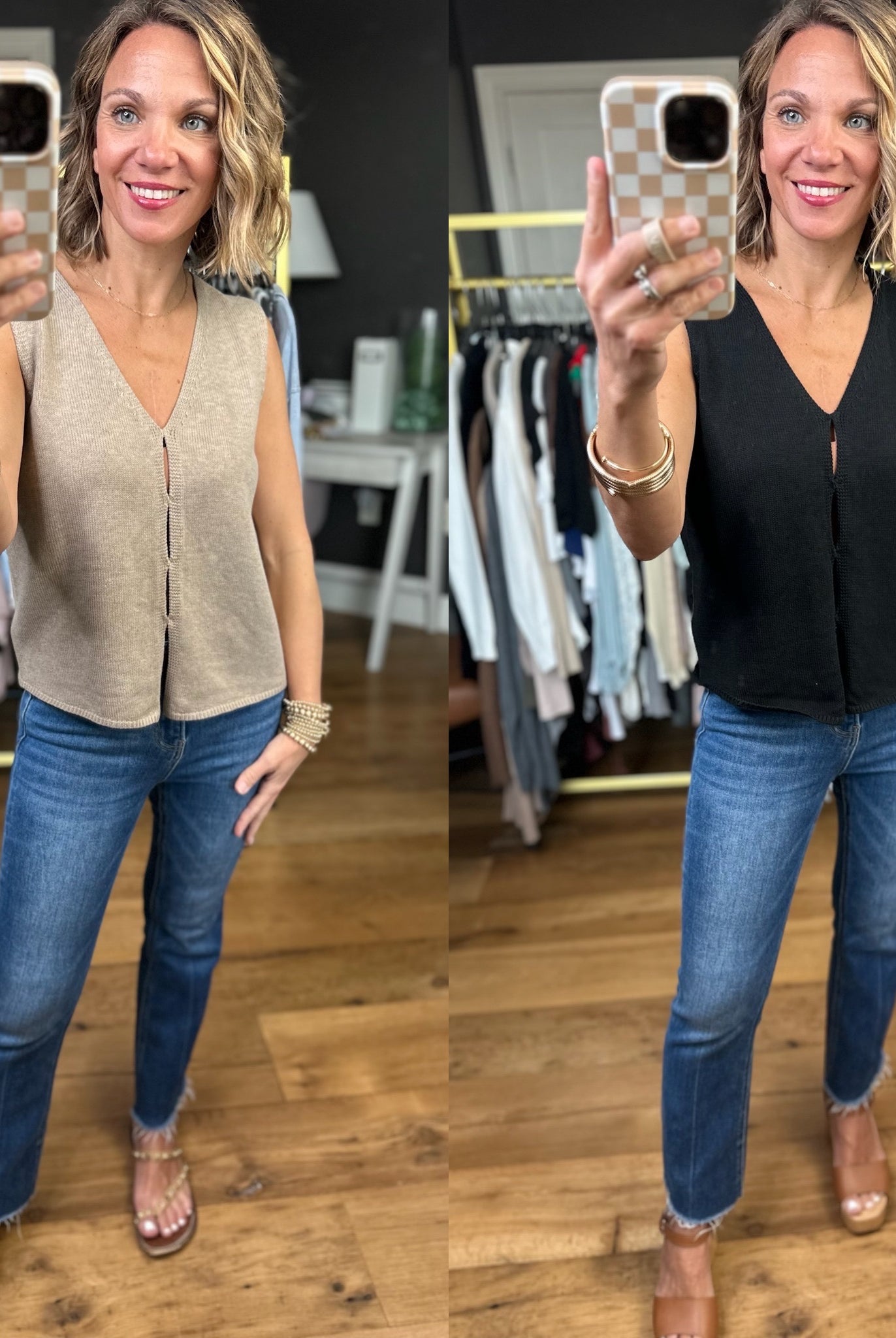 Merely Curious Button Knit Vest - Multiple Options-Wishlist-Anna Kaytes Boutique, Women's Fashion Boutique in Grinnell, Iowa