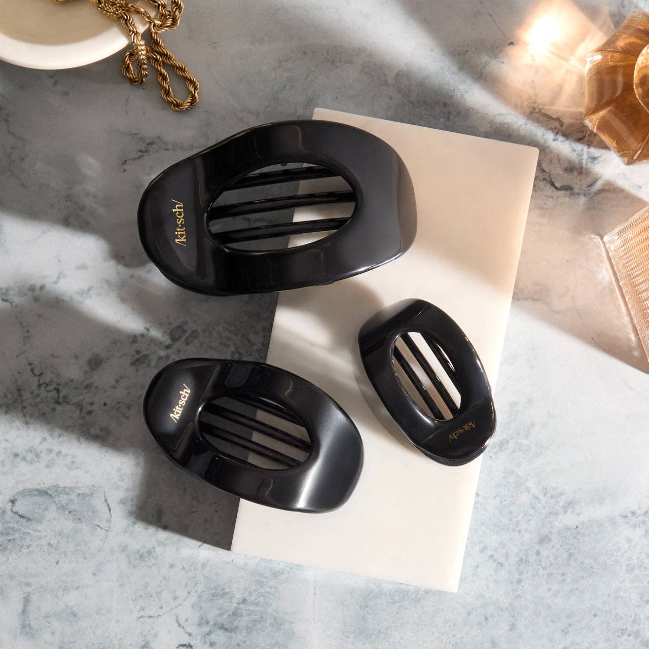 Black Flat Cloud Clip - Medium-KITSCH-Anna Kaytes Boutique, Women's Fashion Boutique in Grinnell, Iowa