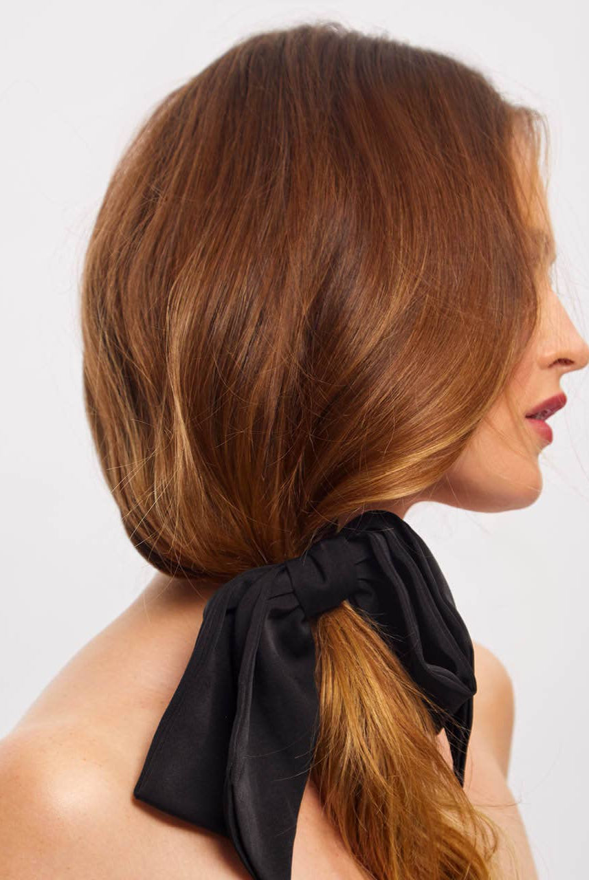 Recycled Fabric Bow Hair Clip 1pc- Black-KITSCH-Anna Kaytes Boutique, Women's Fashion Boutique in Grinnell, Iowa