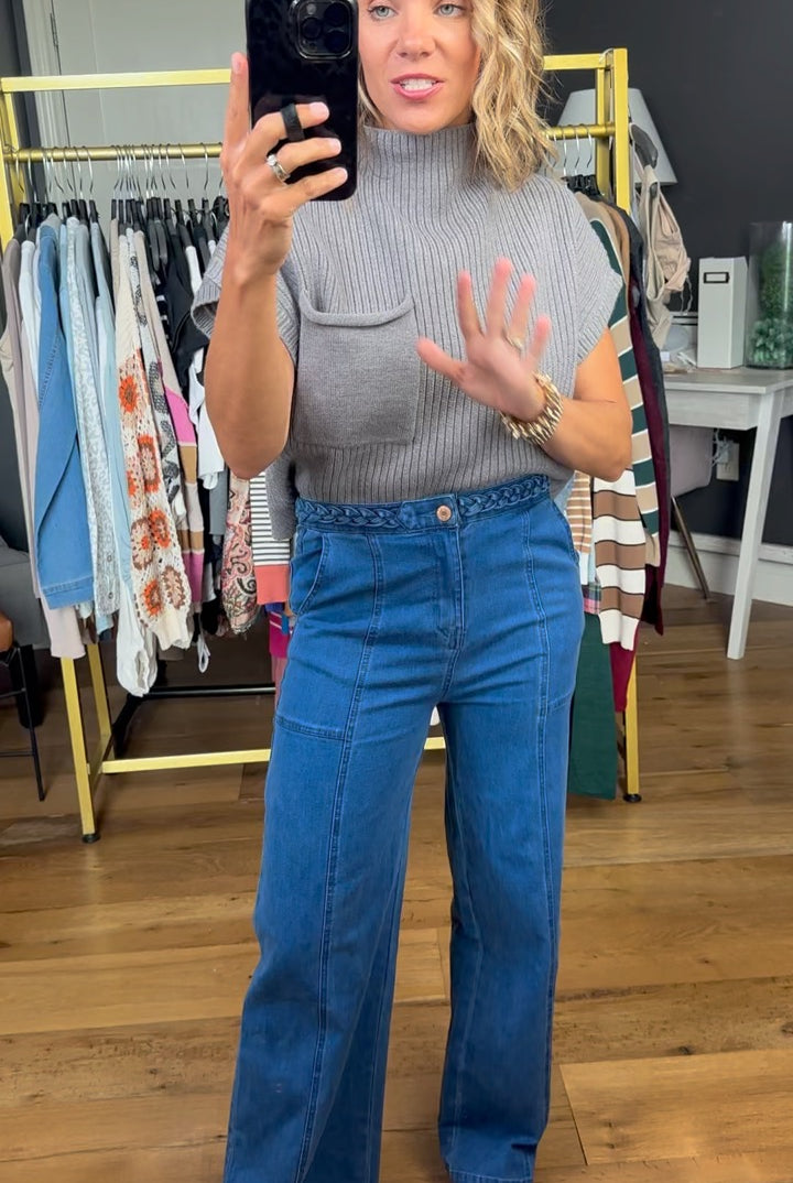 The Birdie Braided Detail Pant - Multiple Options-Entro-Anna Kaytes Boutique, Women's Fashion Boutique in Grinnell, Iowa