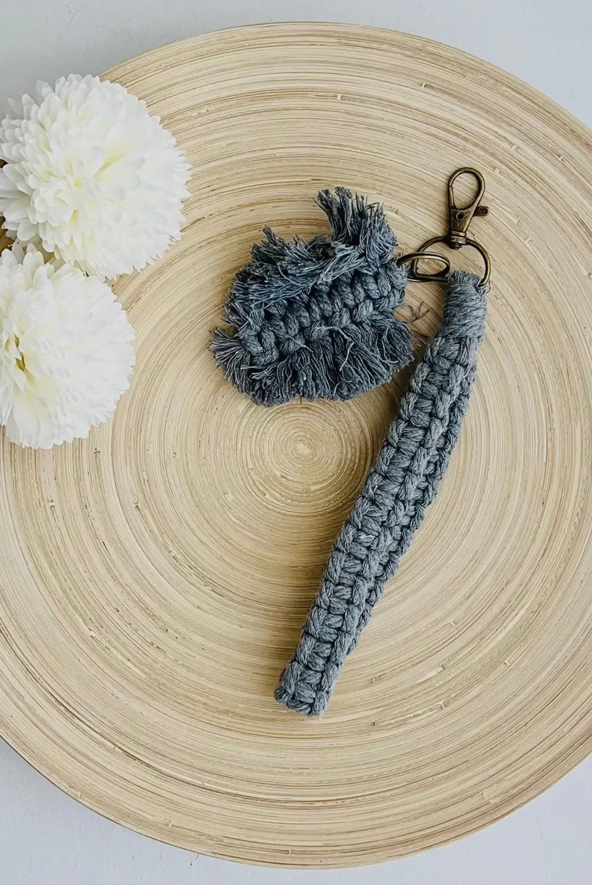 Boho Macrame Wristlet Keychain- Multiple Options-Keychains-Anna Kaytes Boutique-Anna Kaytes Boutique, Women's Fashion Boutique in Grinnell, Iowa
