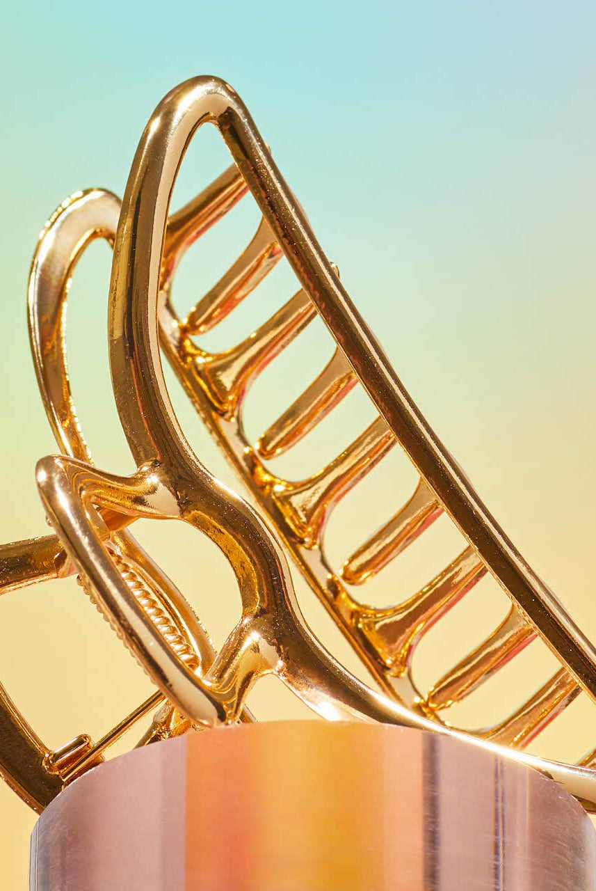 Open Shape Claw Clip - Gold-Hair Accessories-KITSCH-Anna Kaytes Boutique, Women's Fashion Boutique in Grinnell, Iowa