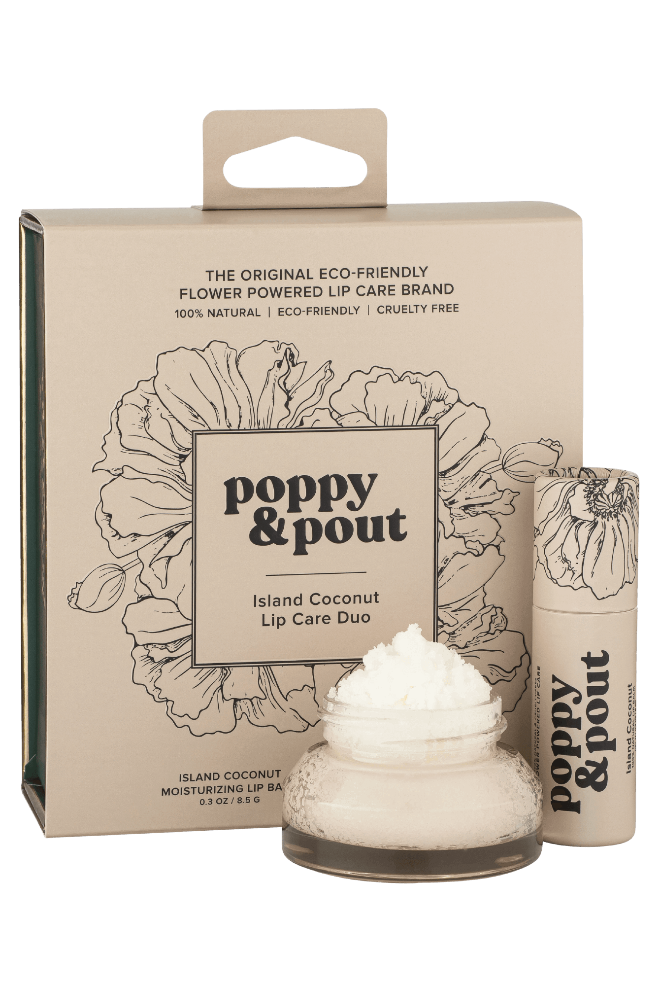 Lip Care Duo, Island Coconut-Hair Accessories-Poppy & Pout-Anna Kaytes Boutique, Women's Fashion Boutique in Grinnell, Iowa