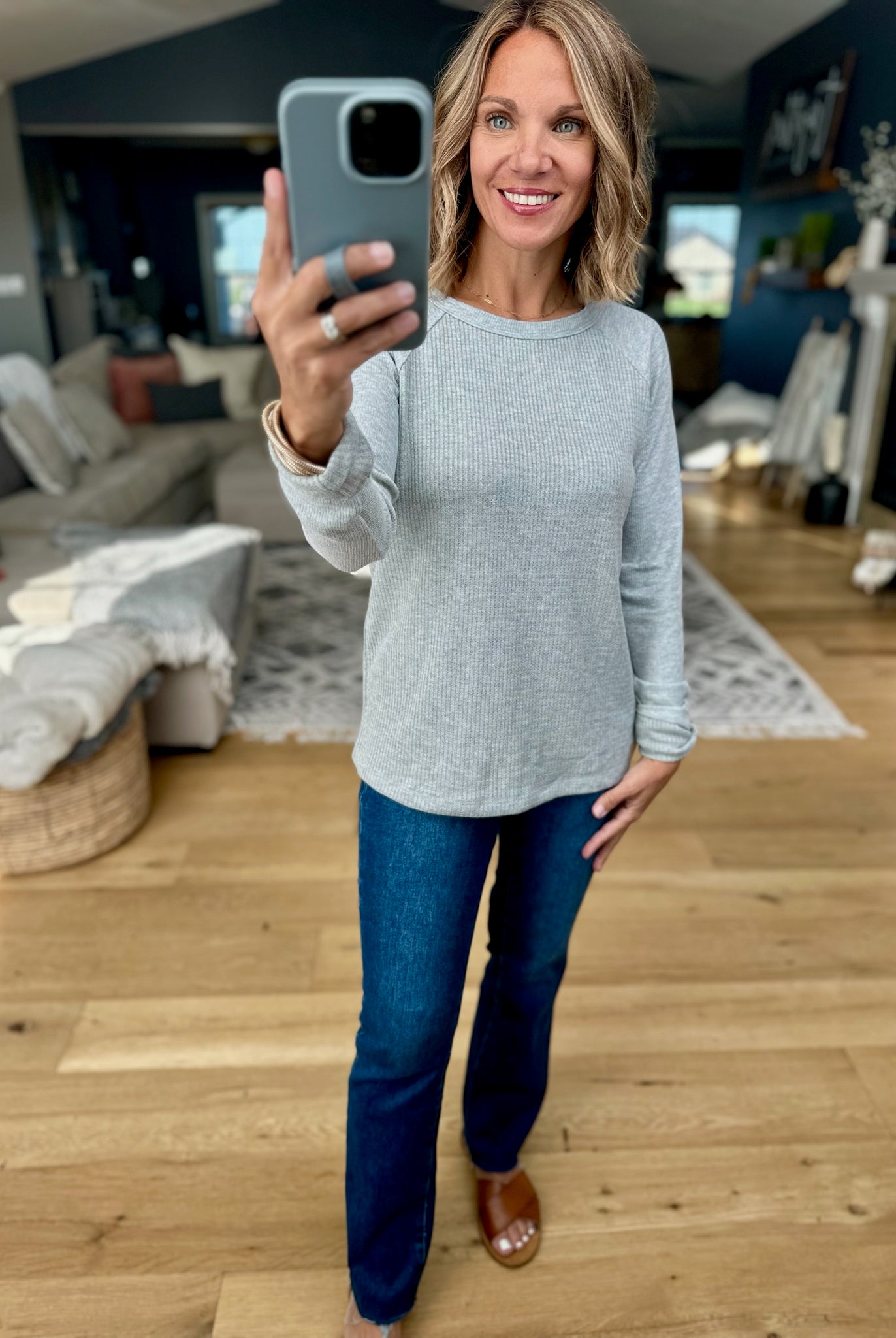 Cutting It Close Ribbed Long Sleeve Top-Staccato-Anna Kaytes Boutique, Women's Fashion Boutique in Grinnell, Iowa