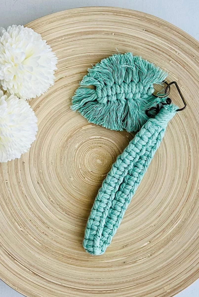 Boho Macrame Wristlet Keychain- Multiple Options-Keychains-Anna Kaytes Boutique-Anna Kaytes Boutique, Women's Fashion Boutique in Grinnell, Iowa