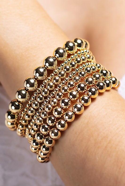 Multi-Strand Ball Bead Bracelet Set-Bracelets-Urbanista AL1TB9026-Anna Kaytes Boutique, Women's Fashion Boutique in Grinnell, Iowa