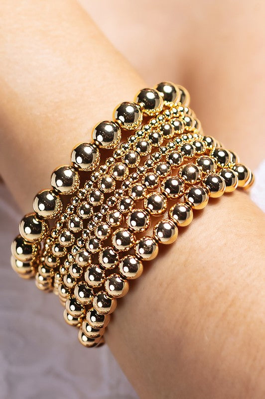 Multi-Strand Ball Bead Bracelet Set-Bracelets-Urbanista AL1TB9026-Anna Kaytes Boutique, Women's Fashion Boutique in Grinnell, Iowa