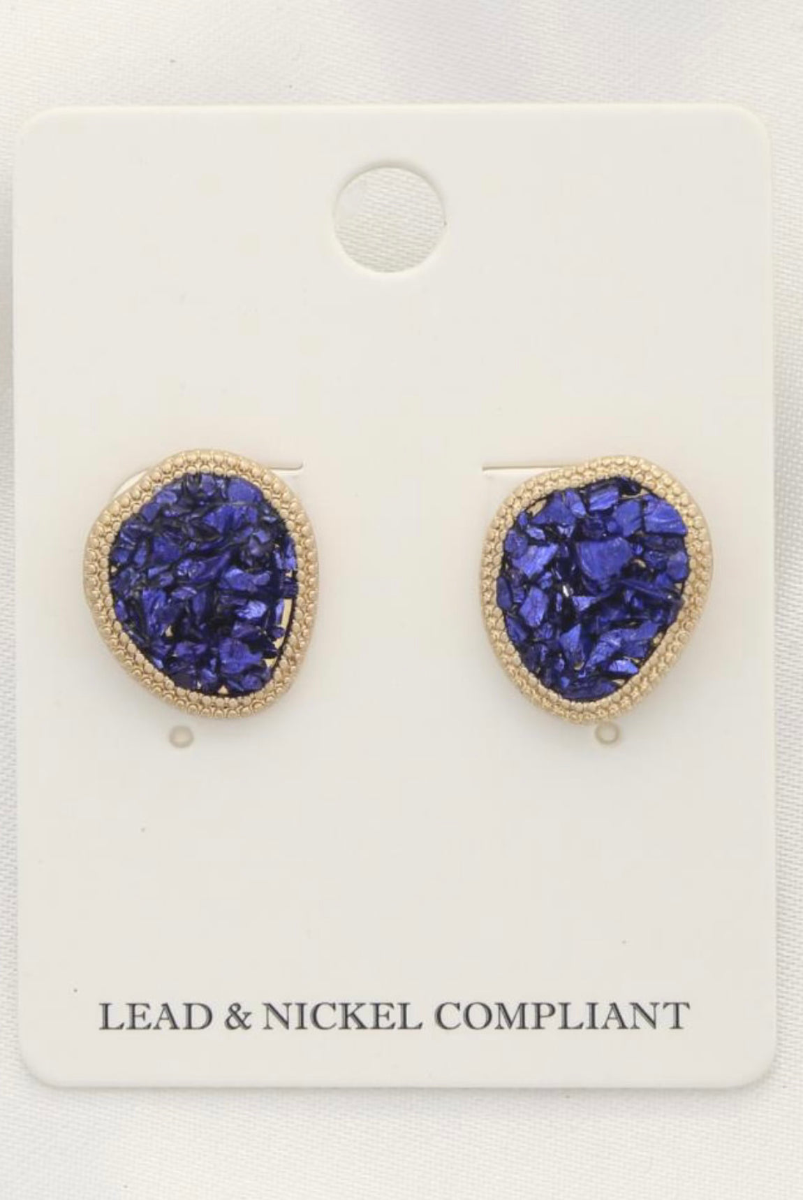 Hailee Beaded Oval Metal Earring- Multiple Options-Earrings-Joia ELE-2280-Anna Kaytes Boutique, Women's Fashion Boutique in Grinnell, Iowa