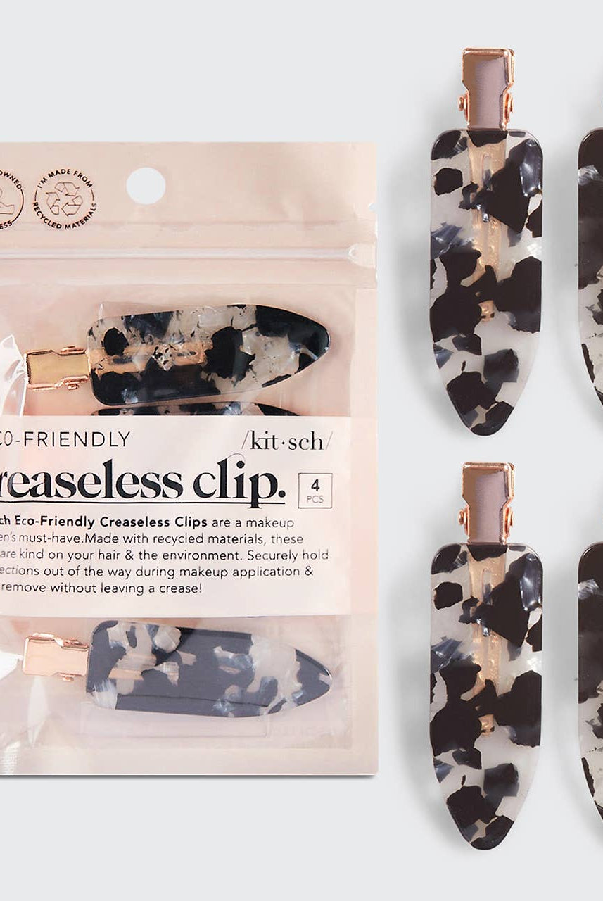Eco-Friendly Creaseless Clips 4pc Set - Black Terrazzo-KITSCH-Anna Kaytes Boutique, Women's Fashion Boutique in Grinnell, Iowa