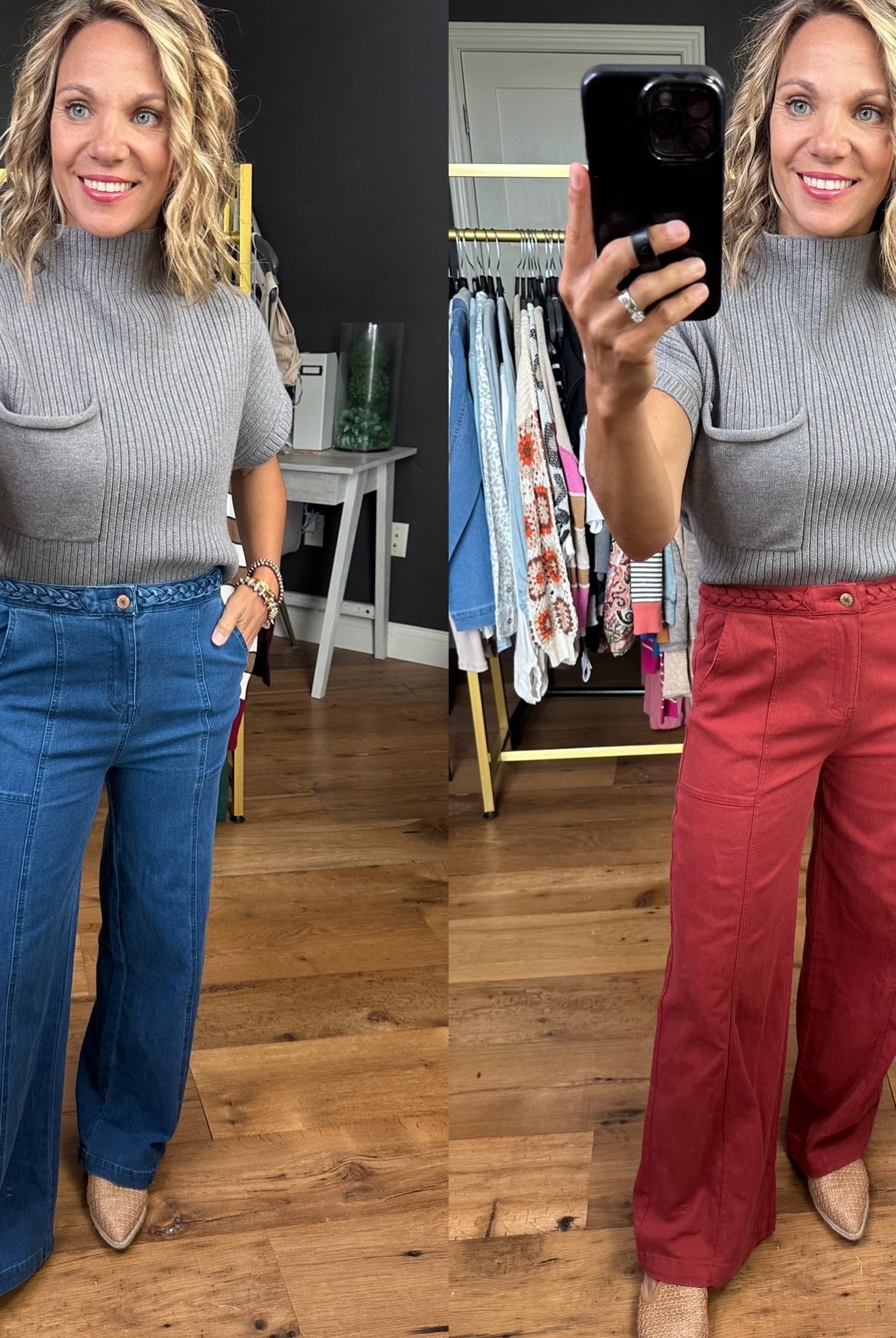 The Birdie Braided Detail Pant - Multiple Options-Entro-Anna Kaytes Boutique, Women's Fashion Boutique in Grinnell, Iowa