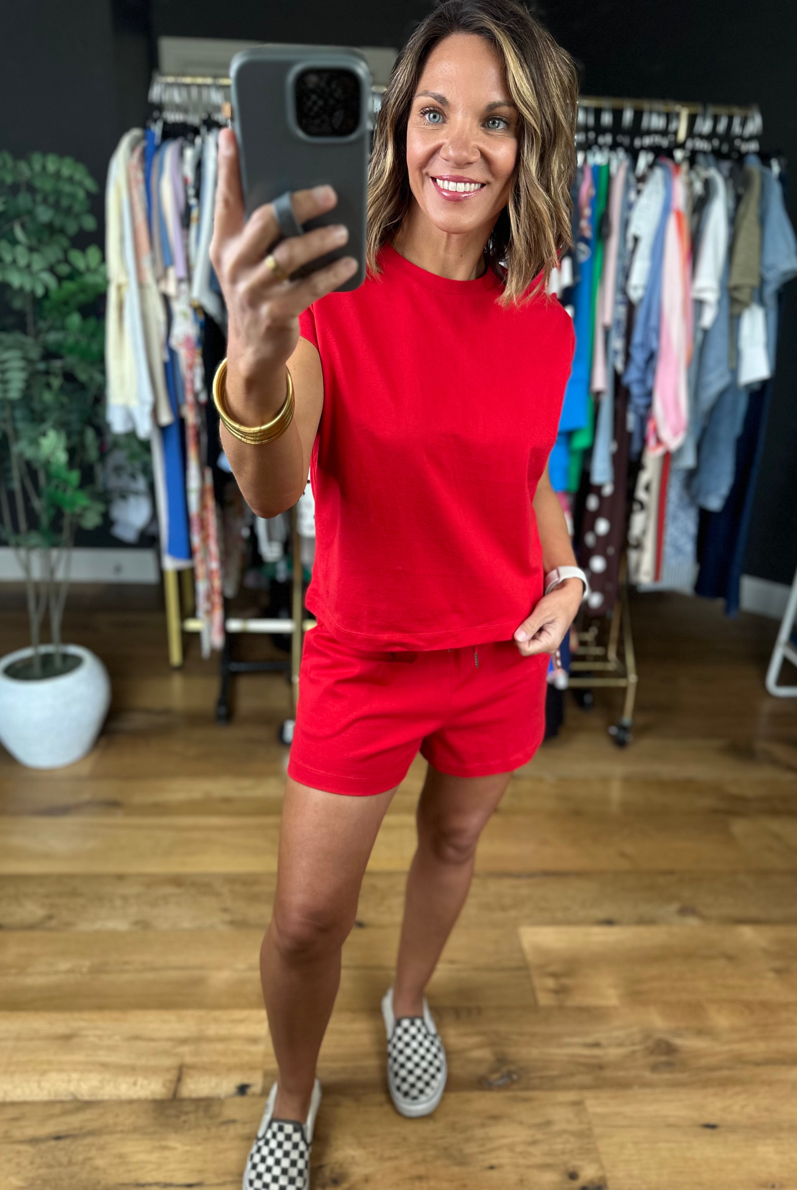 Loved In 2-Piece Set-Short Sleeves-Double Zero-Anna Kaytes Boutique, Women's Fashion Boutique in Grinnell, Iowa