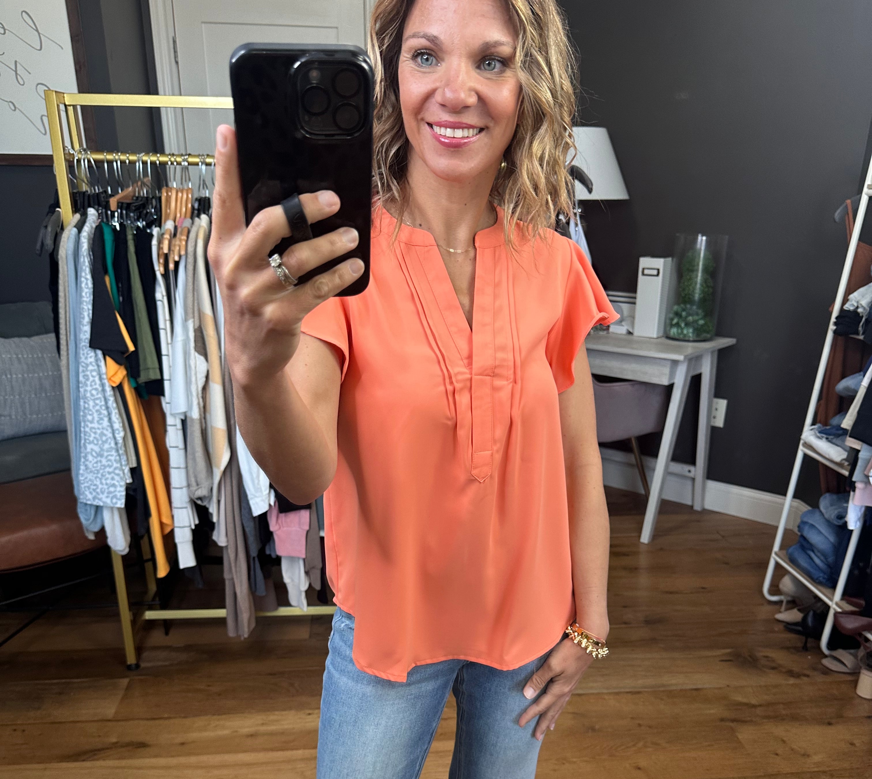 Good Side Flutter Sleeve Top - Multiple Options-Short Sleeves-Anna Kaytes Boutique-Anna Kaytes Boutique, Women's Fashion Boutique in Grinnell, Iowa