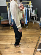 Sweetest Dreams Keyhole Long Sleeve Top - Gold-Skies Are Blue-Anna Kaytes Boutique, Women's Fashion Boutique in Grinnell, Iowa