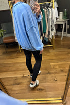 Dropping By Washed Pocket Crew-Easel-Anna Kaytes Boutique, Women's Fashion Boutique in Grinnell, Iowa