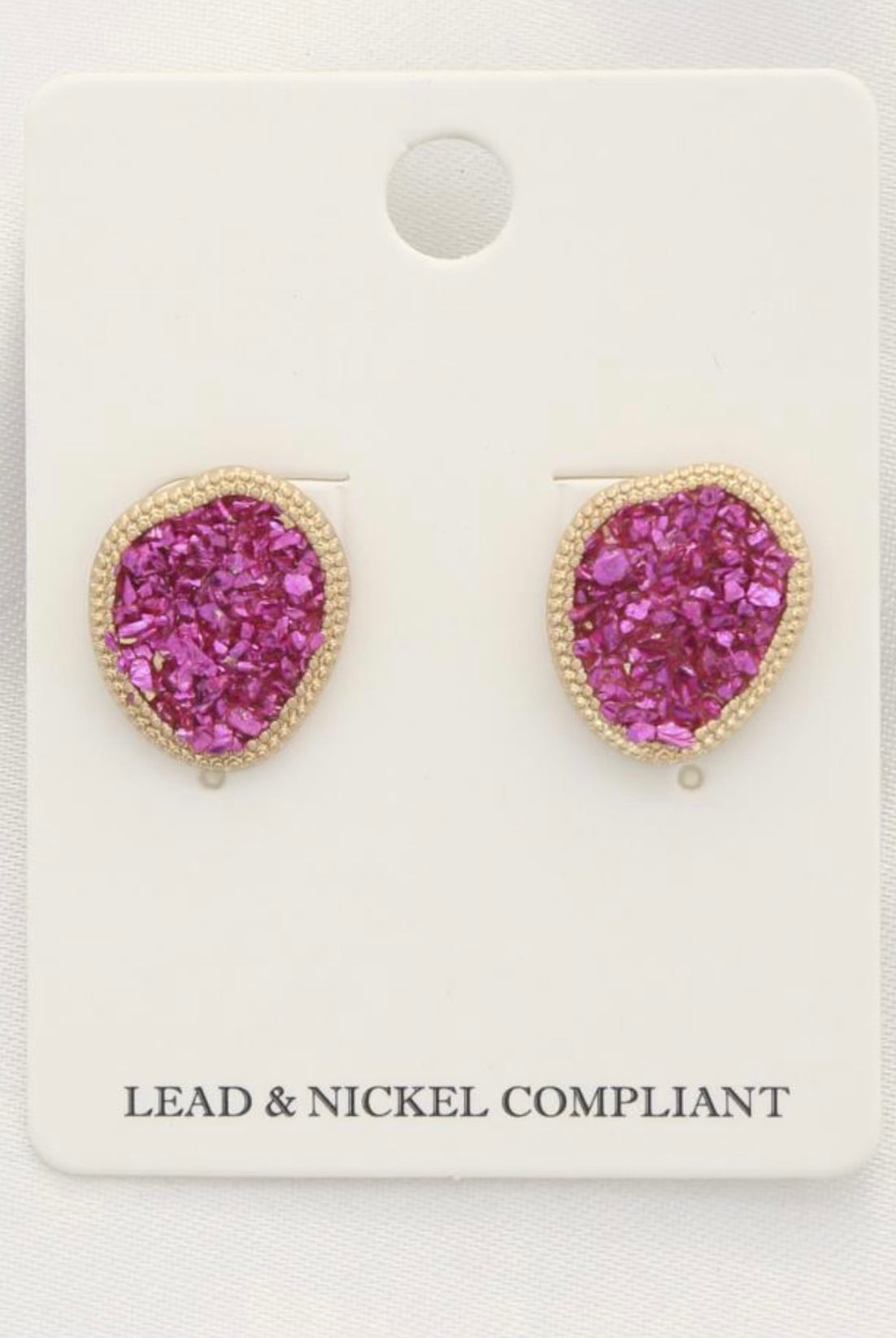 Hailee Beaded Oval Metal Earring- Multiple Options-Earrings-Joia ELE-2280-Anna Kaytes Boutique, Women's Fashion Boutique in Grinnell, Iowa