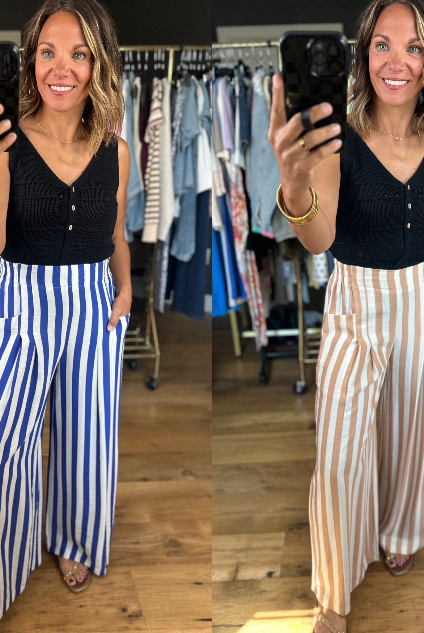 All Behind Us Striped Wide-Leg Pant-Pants-Umgee-Anna Kaytes Boutique, Women's Fashion Boutique in Grinnell, Iowa