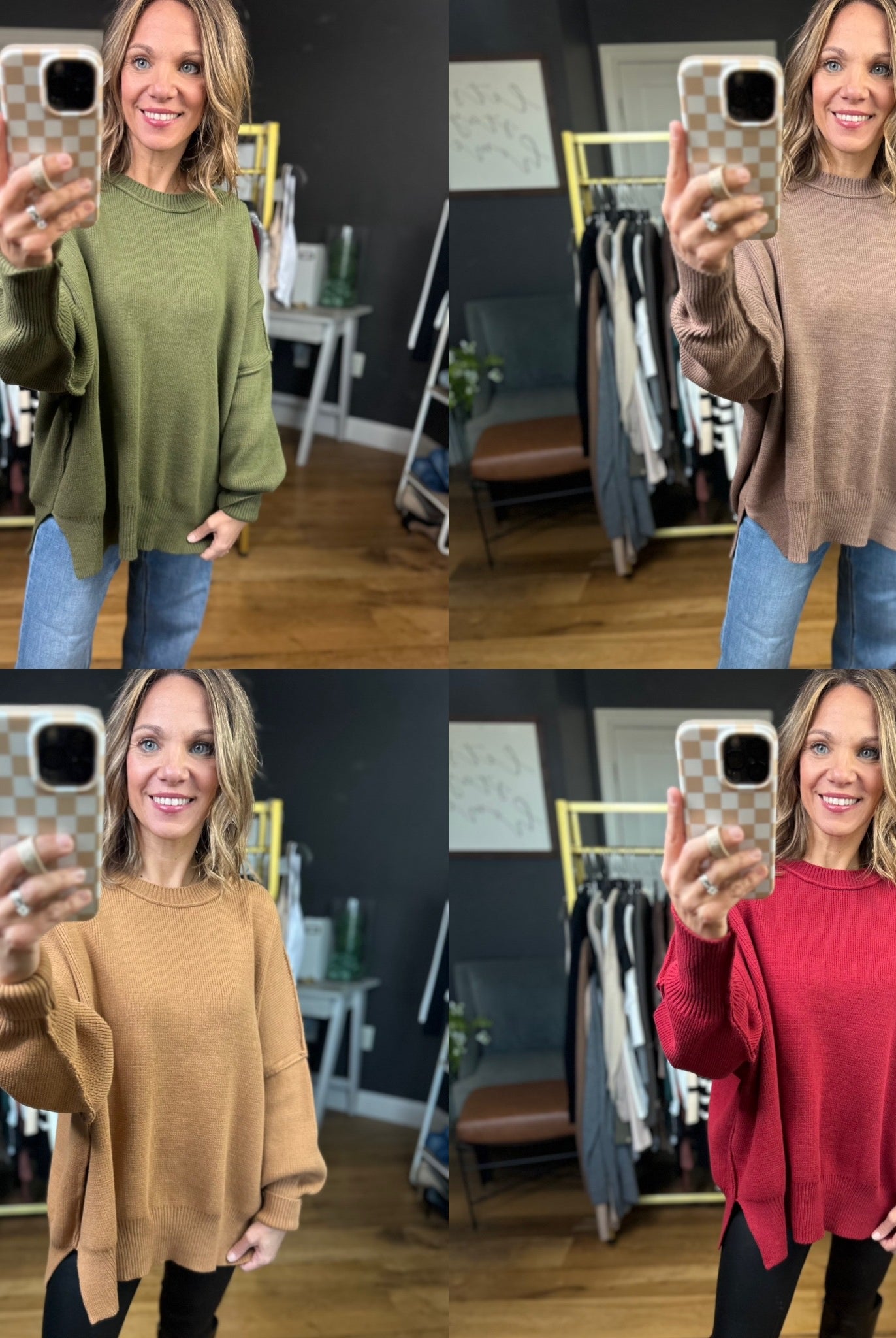 The Carly Ribbed Crew Sweater - Multiple Options-Entro-Anna Kaytes Boutique, Women's Fashion Boutique in Grinnell, Iowa