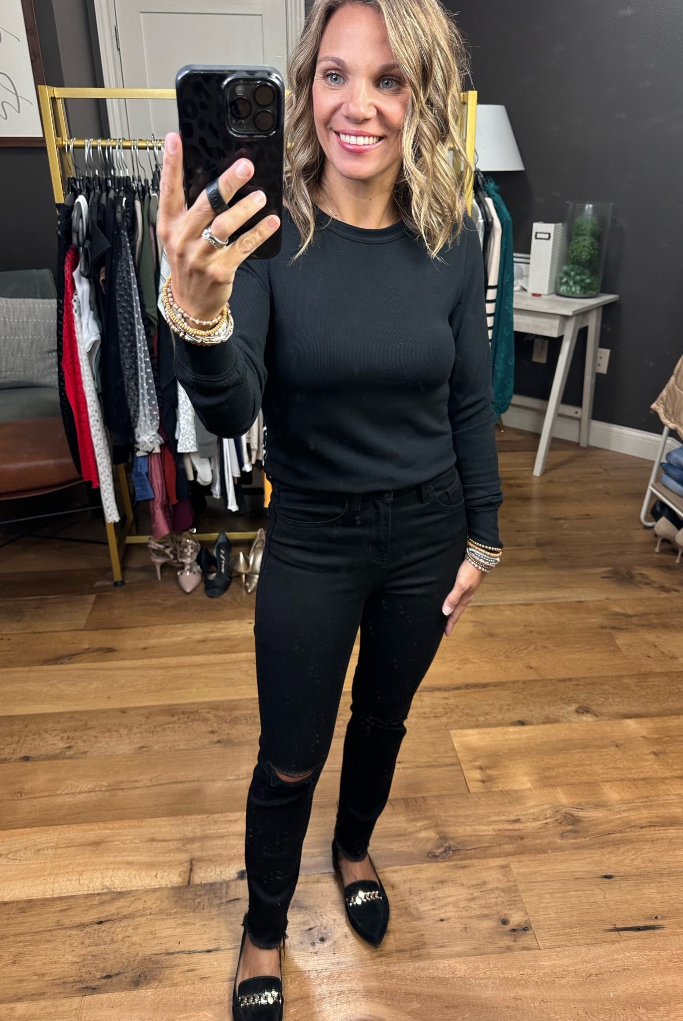 The Haley High-Rise Slim Straight Stretch Denim-Jeans-Vervet T5315-Anna Kaytes Boutique, Women's Fashion Boutique in Grinnell, Iowa