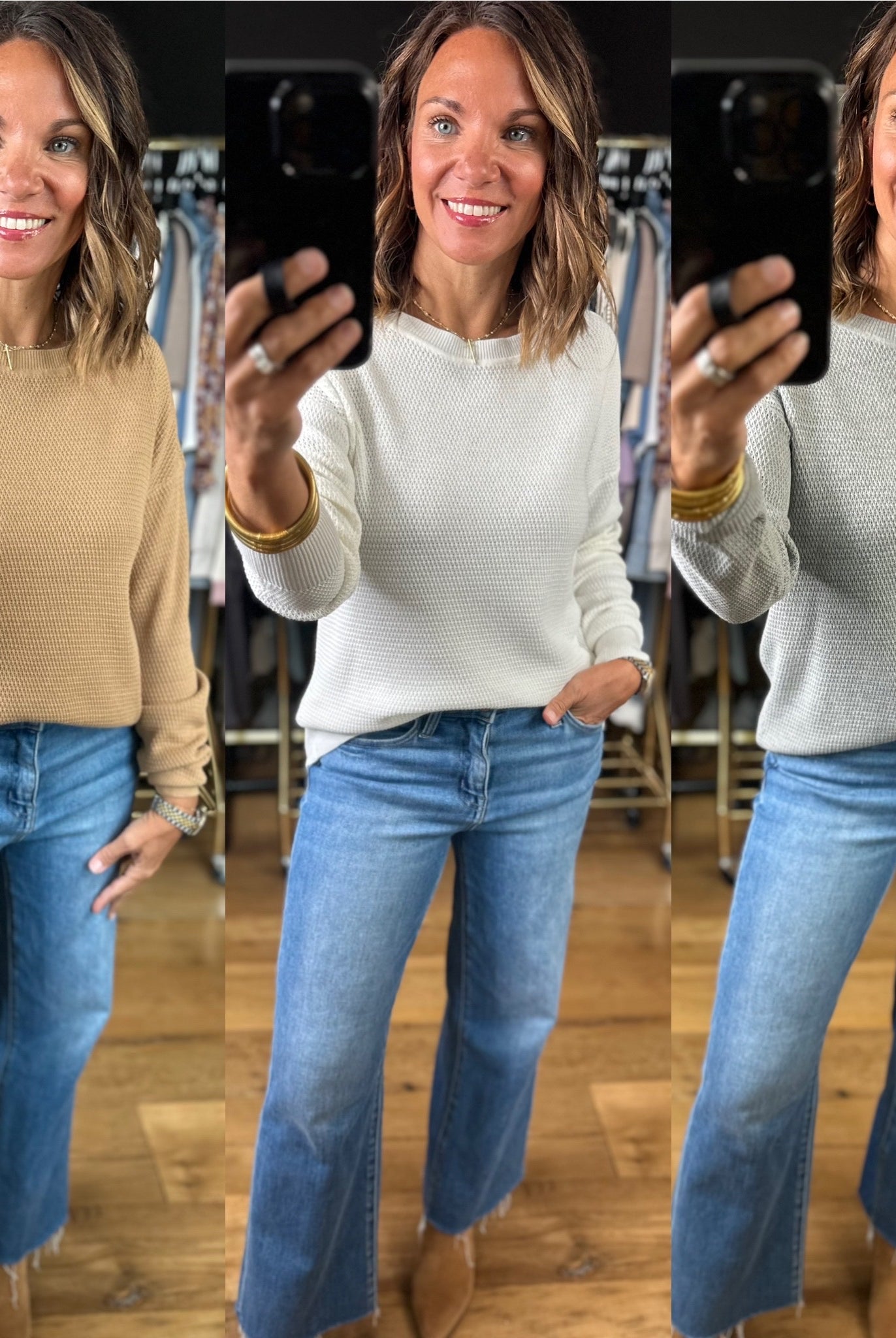 Catching Feelings Knit Top-Long Sleeves-Be Cool-Anna Kaytes Boutique, Women's Fashion Boutique in Grinnell, Iowa