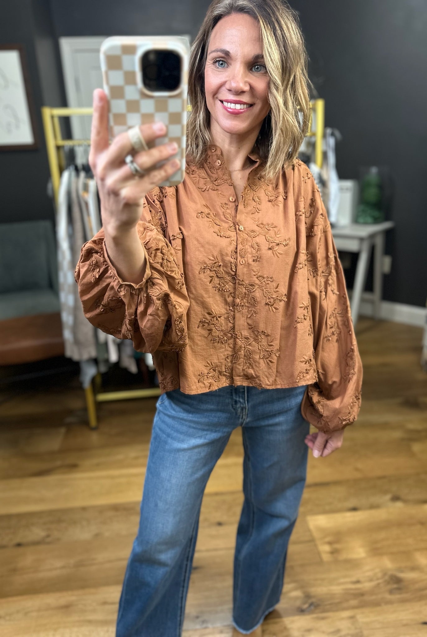 Thanking You Embroidery Detail Top - Multiple Options-Entro-Anna Kaytes Boutique, Women's Fashion Boutique in Grinnell, Iowa