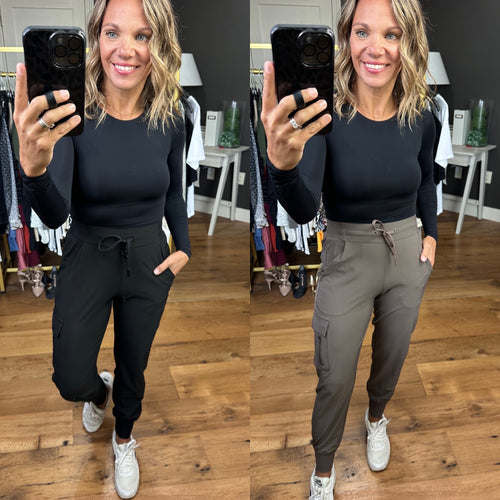 Move Mountains High-Waisted Capri Jogger With Pocket Detail - Multiple Options-Mono B-Anna Kaytes Boutique, Women's Fashion Boutique in Grinnell, Iowa