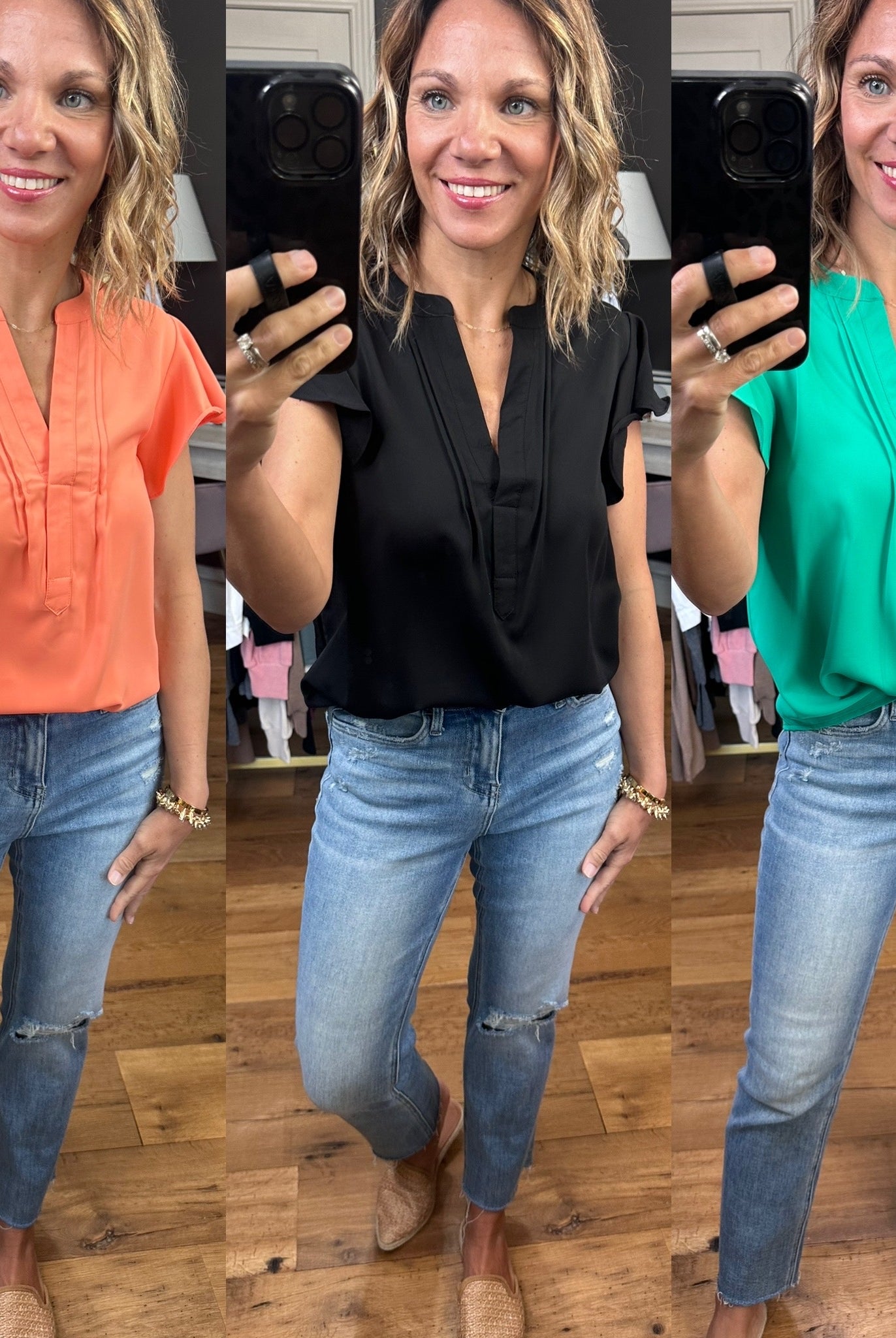Good Side Flutter Sleeve Top - Multiple Options-Short Sleeves-Anna Kaytes Boutique-Anna Kaytes Boutique, Women's Fashion Boutique in Grinnell, Iowa