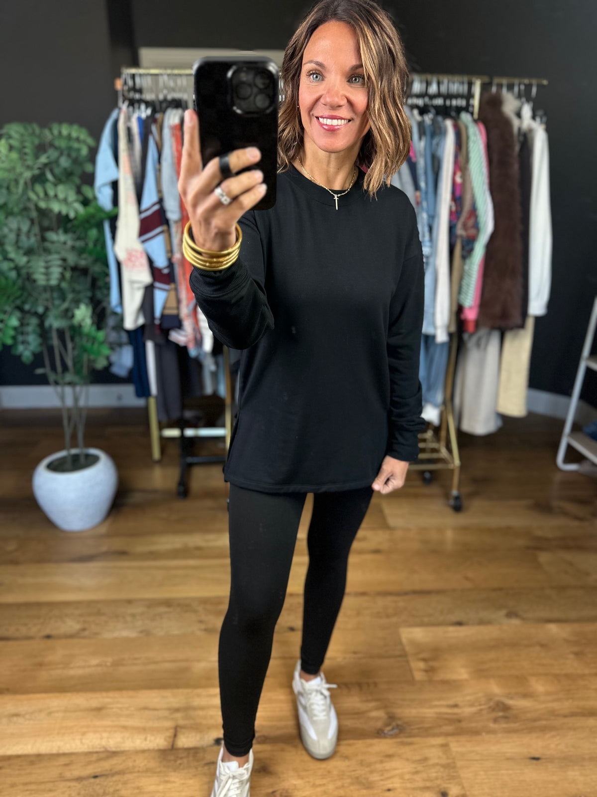 My Request Brushed Terry Sweatshirt-Long Sleeves-Be Cool-Anna Kaytes Boutique, Women's Fashion Boutique in Grinnell, Iowa