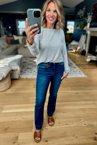 The Georgia High-Rise Ankle Mini Bootcut Denim-Loveret-Anna Kaytes Boutique, Women's Fashion Boutique in Grinnell, Iowa