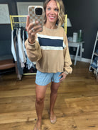 Rest Of Your Life Raw Patched Crewneck Sweatshirt - Tan-Aemi & Co-Anna Kaytes Boutique, Women's Fashion Boutique in Grinnell, Iowa