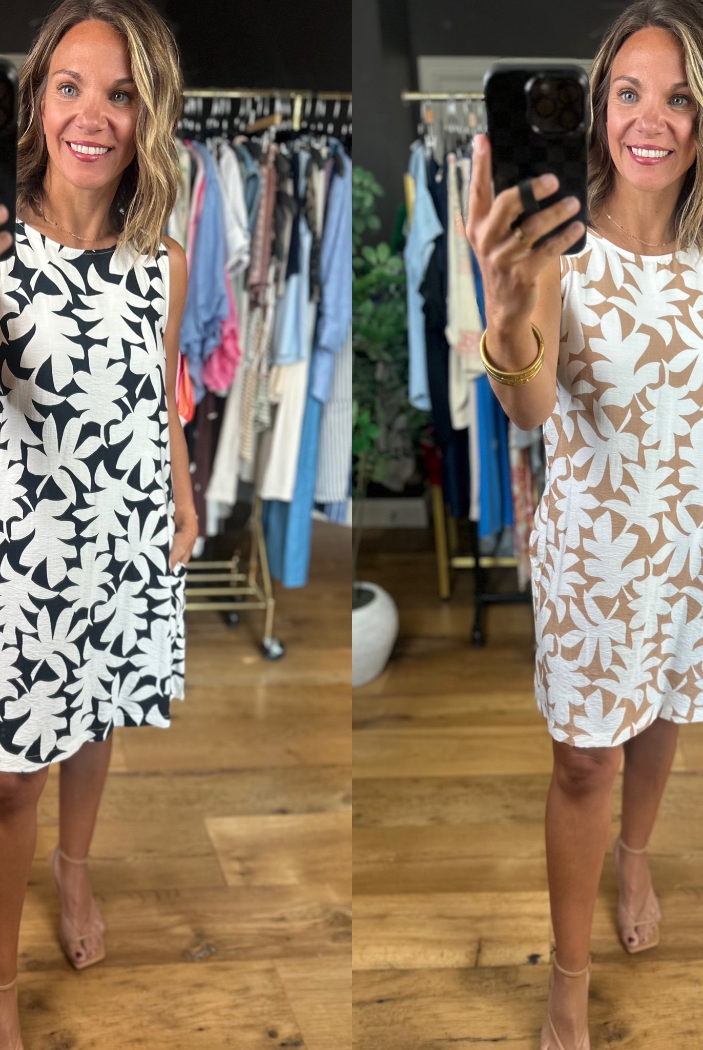 Just For Summer Patterned Dress-Dresses-Wasabi & Mint-Anna Kaytes Boutique, Women's Fashion Boutique in Grinnell, Iowa