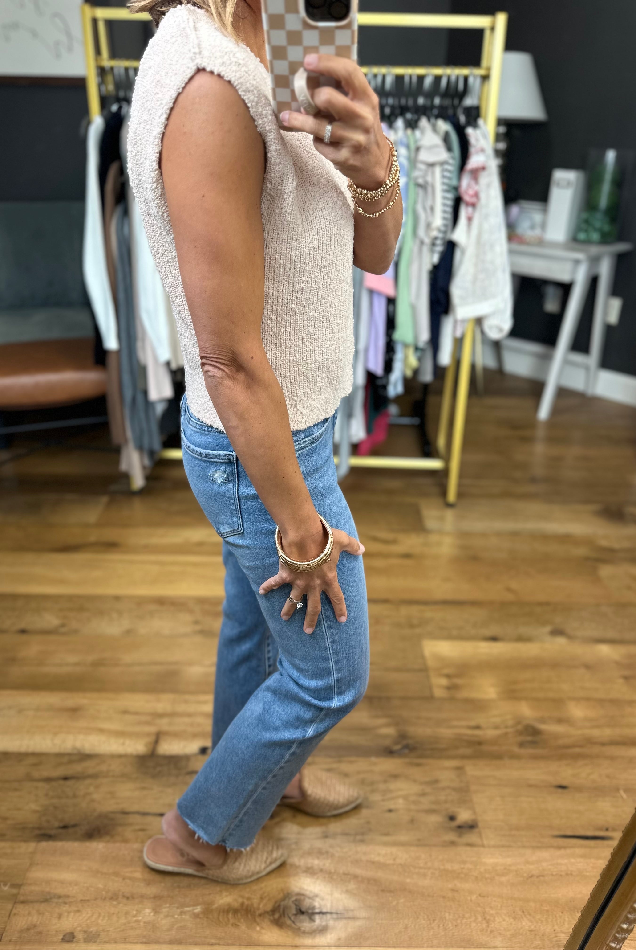 Chase You Down Knit Top - Champagne-La Miel-Anna Kaytes Boutique, Women's Fashion Boutique in Grinnell, Iowa