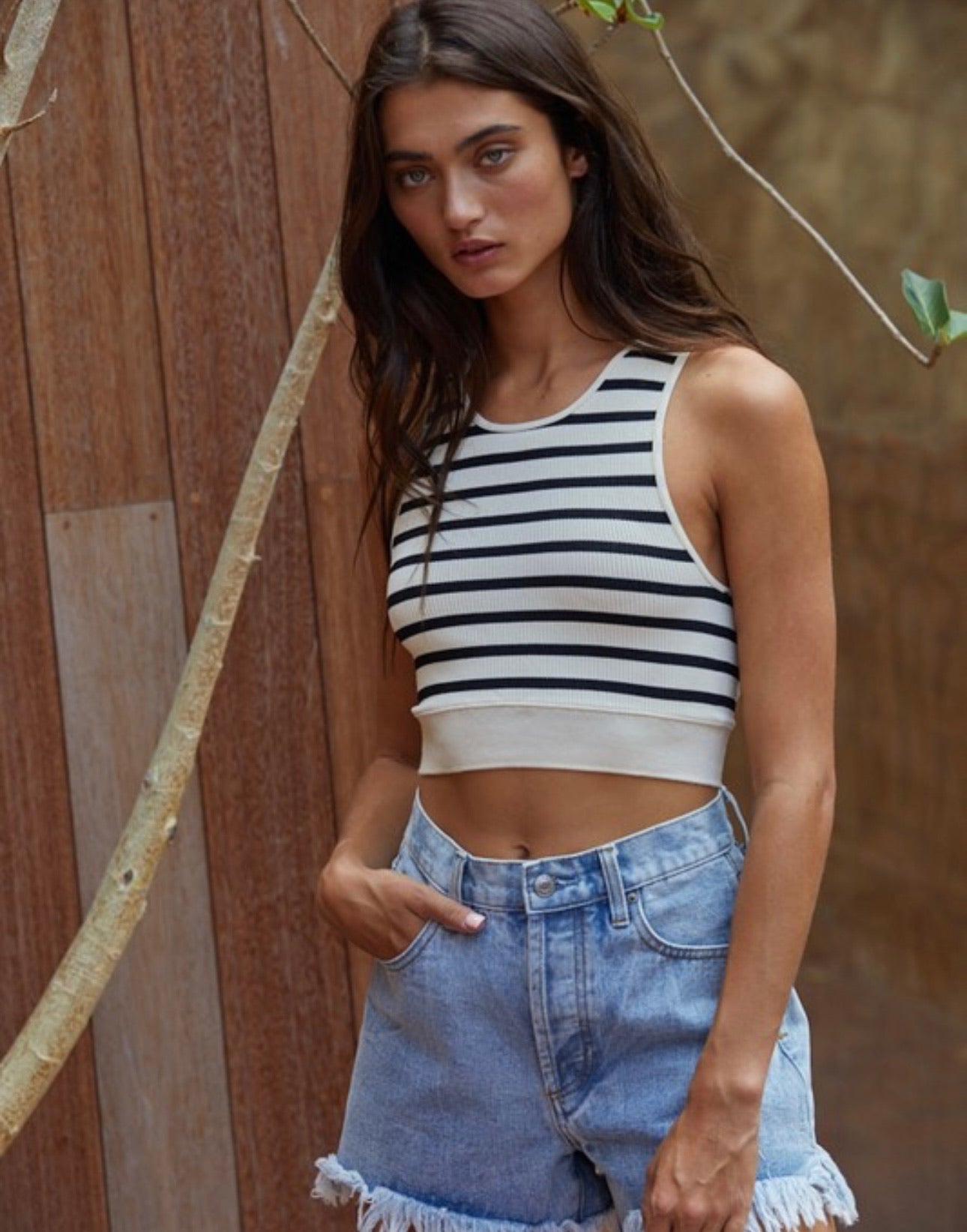 Sweetest Thing Striped Ribbed Brami-Sleeveless-By Together-Anna Kaytes Boutique, Women's Fashion Boutique in Grinnell, Iowa