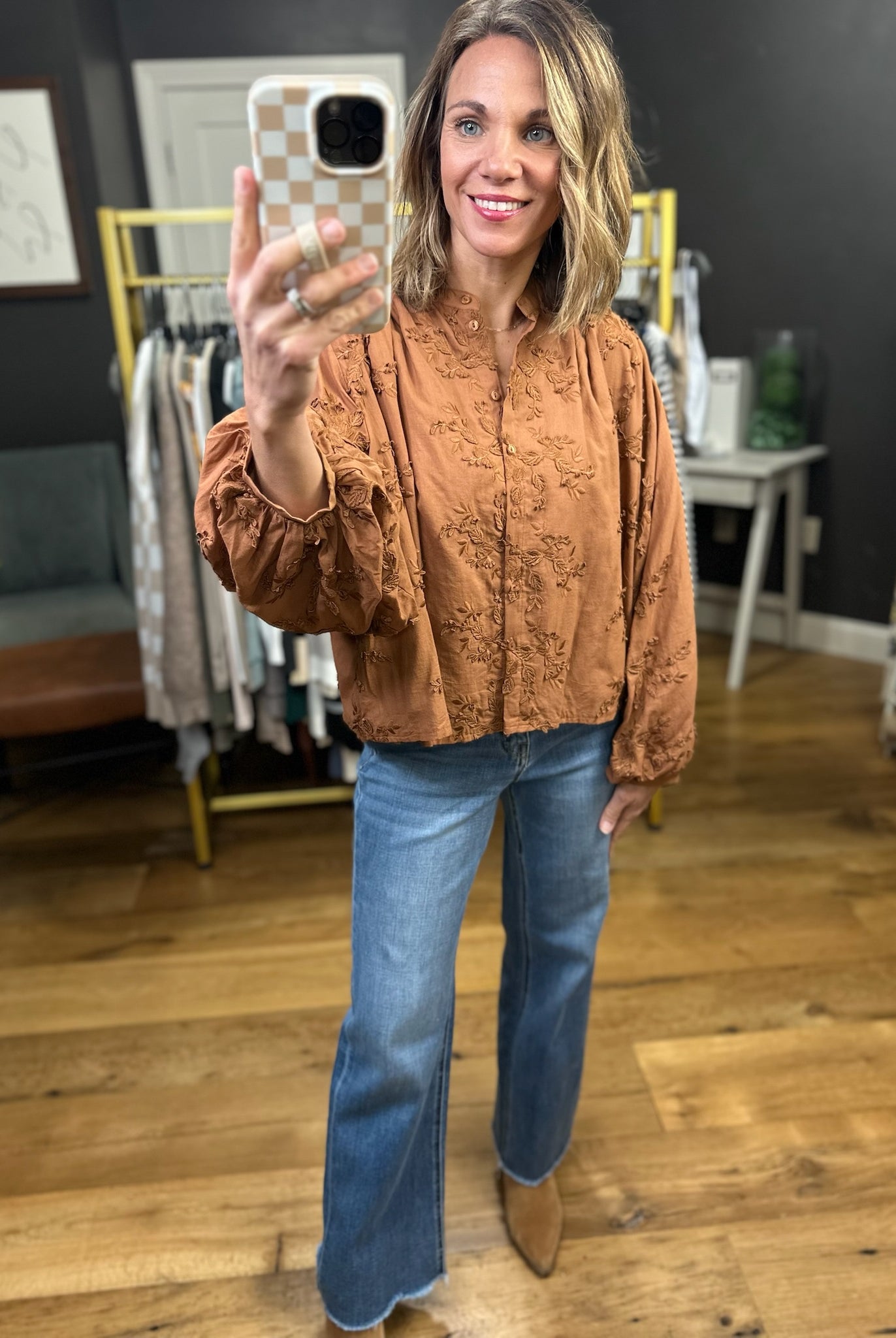 Thanking You Embroidery Detail Top - Multiple Options-Entro-Anna Kaytes Boutique, Women's Fashion Boutique in Grinnell, Iowa