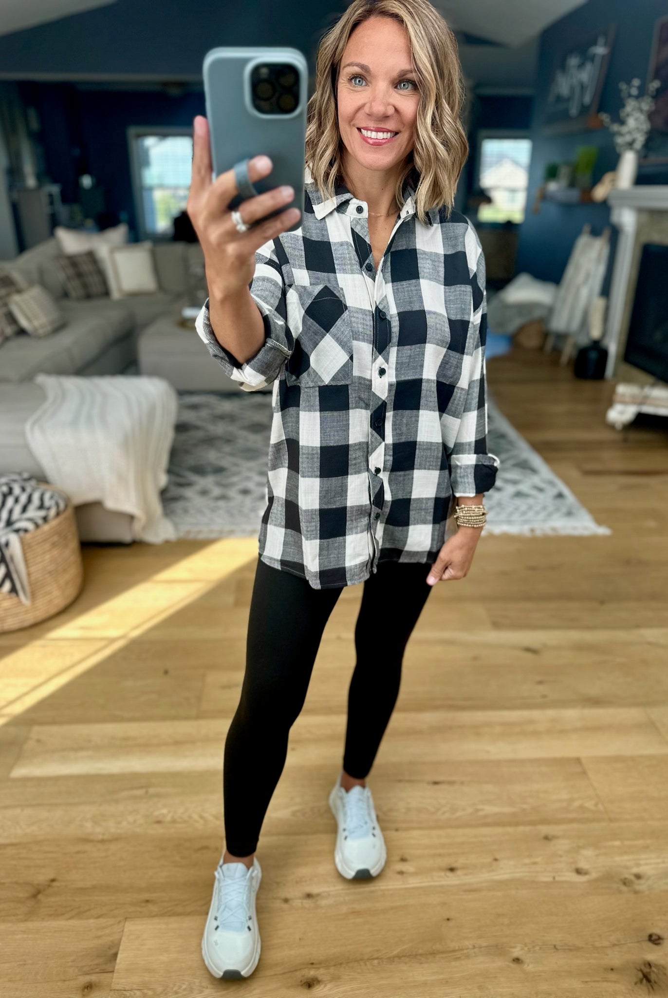 Find My Way Plaid Button-Down Top-Be Cool-Anna Kaytes Boutique, Women's Fashion Boutique in Grinnell, Iowa