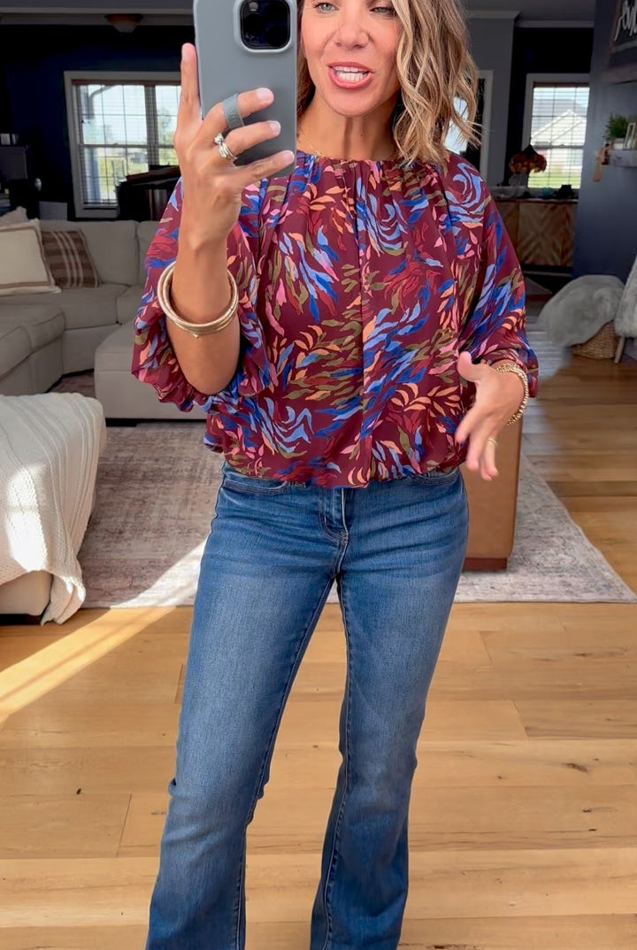 On Fall's Terms Patterned Top-THML-Anna Kaytes Boutique, Women's Fashion Boutique in Grinnell, Iowa