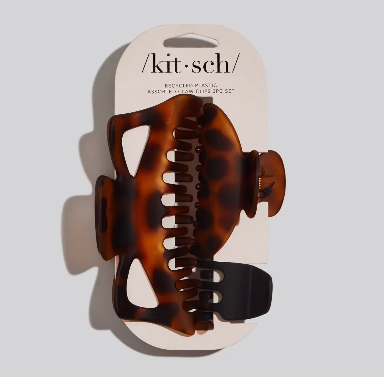 Kitsch Jumbo Assorted Claw Clips- Black/Tortoise-Hair Accessories-Kitsch 60589-Anna Kaytes Boutique, Women's Fashion Boutique in Grinnell, Iowa