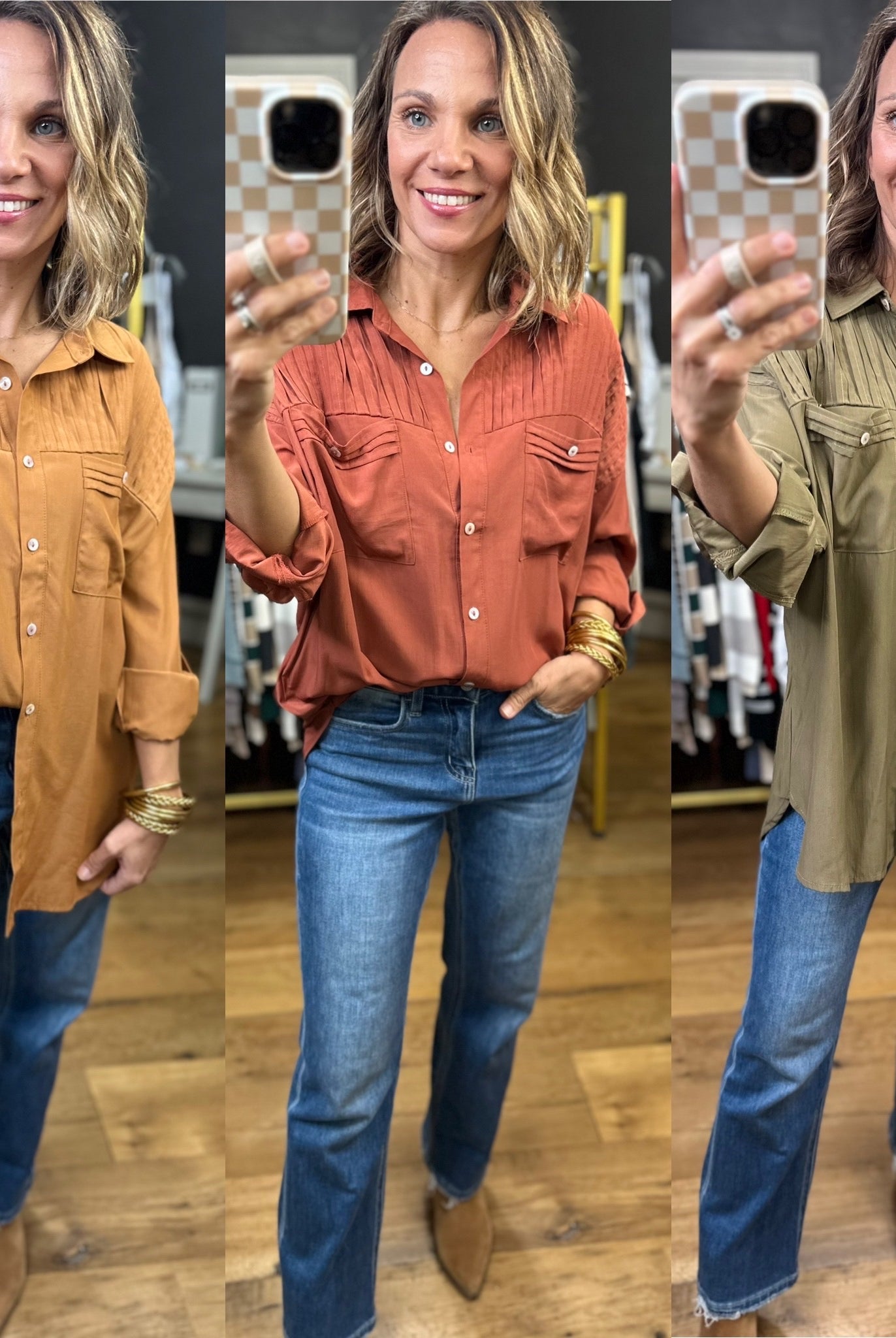 Just As Suddenly Button-Down Top - Multiple Options-Entro-Anna Kaytes Boutique, Women's Fashion Boutique in Grinnell, Iowa
