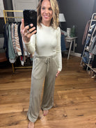 Linked Together Scoop-Hem Pant - Mocha-Pants-Easel eb40836-Anna Kaytes Boutique, Women's Fashion Boutique in Grinnell, Iowa